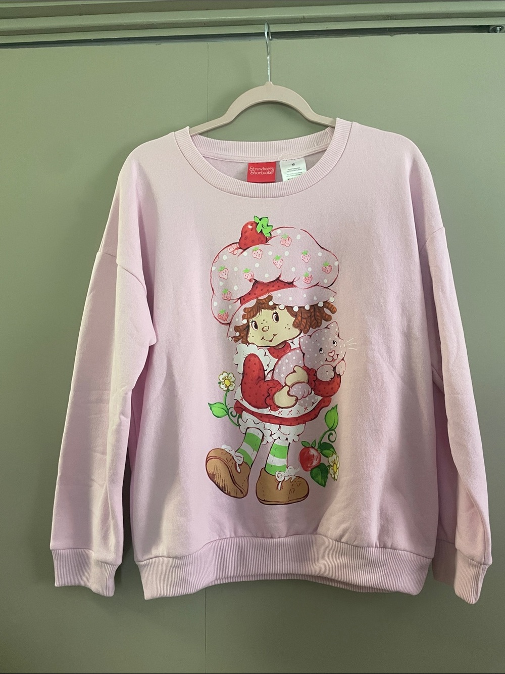 Strawberry Shortcake Pink Graphic Crewneck Sweatshirt